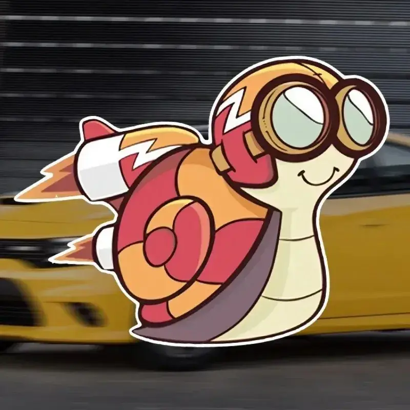Classic Design Funny PSSHH Snail Turbo Stickers Vinyl Motorcross CarDecal Reflec Racing Stickers Decorate for Car Sticker