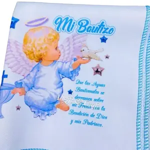 Baptism Favors 12pcs Napkins - 10x10” Baptism Favor, 100% Polyester,  Servilletas de tela