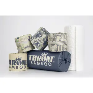 Throne Bamboo The Royal Bundle 12 Pack Toilet Paper & 6 Pack Paper Towels Eco Friendly Soft Absorbent for Everyday Use
