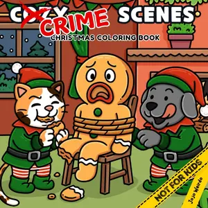Cozy Crime Scenes : Christmas edition - A Parodic Coloring Book for Adults – 40 Hand-Drawn pictures to Color for Stress Relief: The perfect gift for ... Santa – dark humor and holiday gore inside Paperback