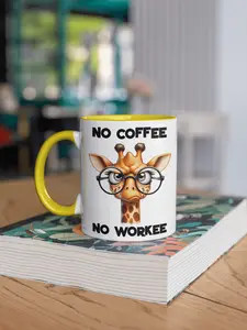 No Coffee, No Workee Giraffe Coffee Mug