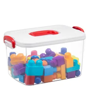 Clear Plastic Storage Bins with Lids and Handle Stackable Storage Bins 9 Quarts