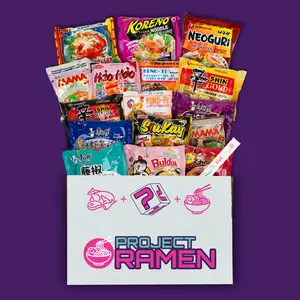 Seafood Variety Ramen Mystery Box (16 Packs Total) 8 Variety Instant Ramen Noodle Soup Brands Project Ramen