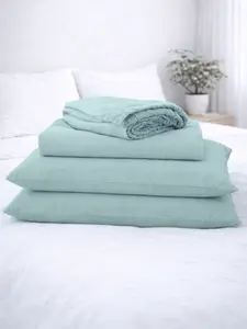 Willow Green 100% Flax Linen Sheet Set