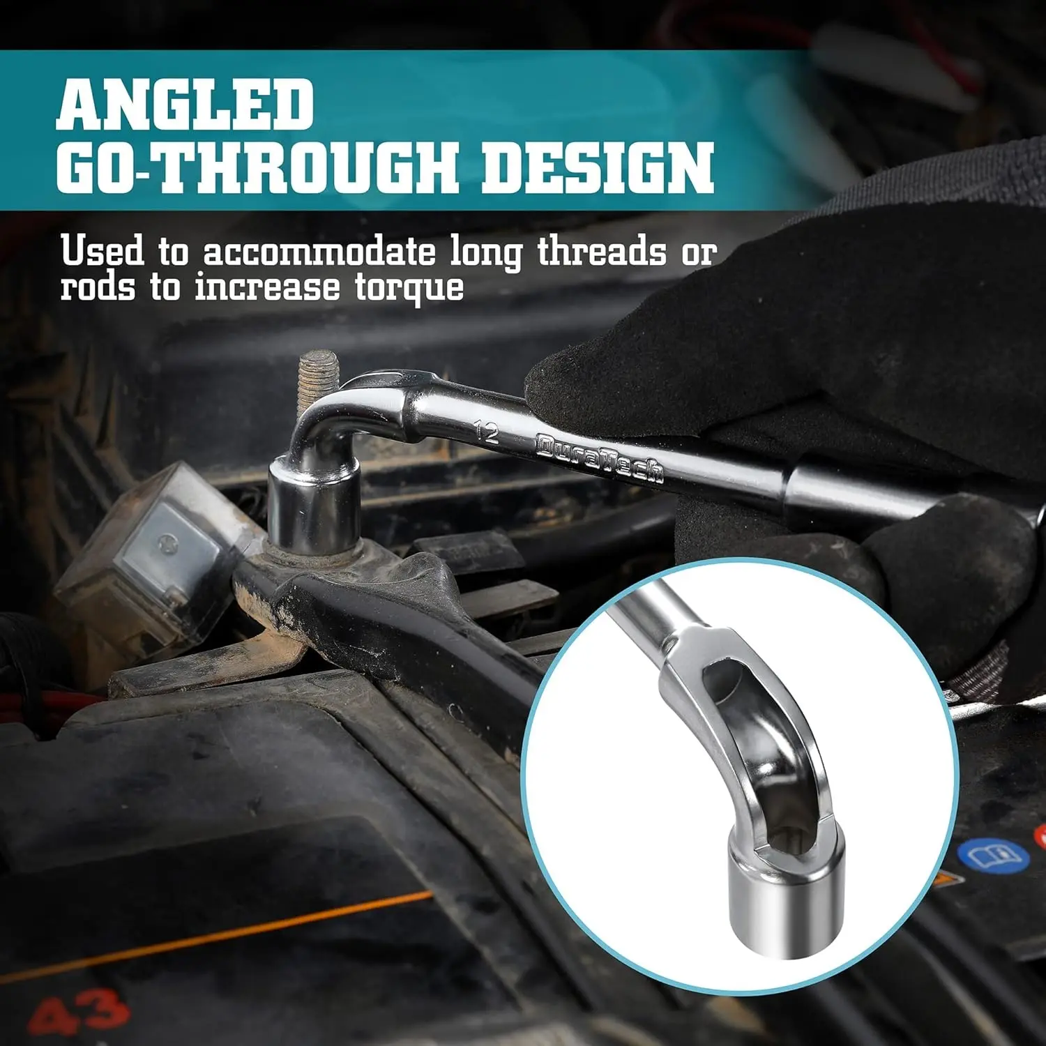 L-Shaped Hex Wrench, Diagonal Angle Six-Sided Spanner, Mechanical Repair Tool, Chrome Alloy Steel, Dual-Head Bendable Hex Key
