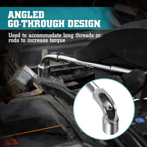 L-Shaped Hex Wrench, Diagonal Angle Six-Sided Spanner, Mechanical Repair Tool, Chrome Alloy Steel, Dual-Head Bendable Hex Key