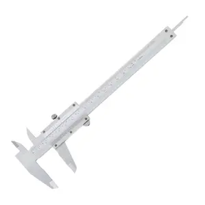 Vernier Caliper Calipers Measuring Tool Micrometer Carbon Steel Inch/Metric 0-6" Range 1/128 Inch Dual Reading Scale Professional High Accuracy Metal Vernier Caliper Gauge 0-6" L