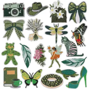 Boho Iron on Patches, Cute Vintage Embroidery Applique Patch, Girly Sew On Embroidered Patches DIY Decorative Heat Press Patches for Clothing Hats Jackets Backpacks (Boho5 19 Pcs)