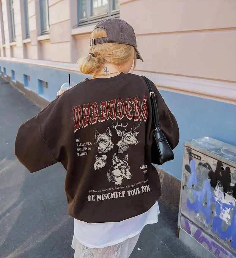 [Sale off up to 50%] Marauders Sweatshirt - 70s Wizards Marauders World Tour - Universal Vacation Pottery Shirt Aesthetic ATYD Subtle HP Shirts