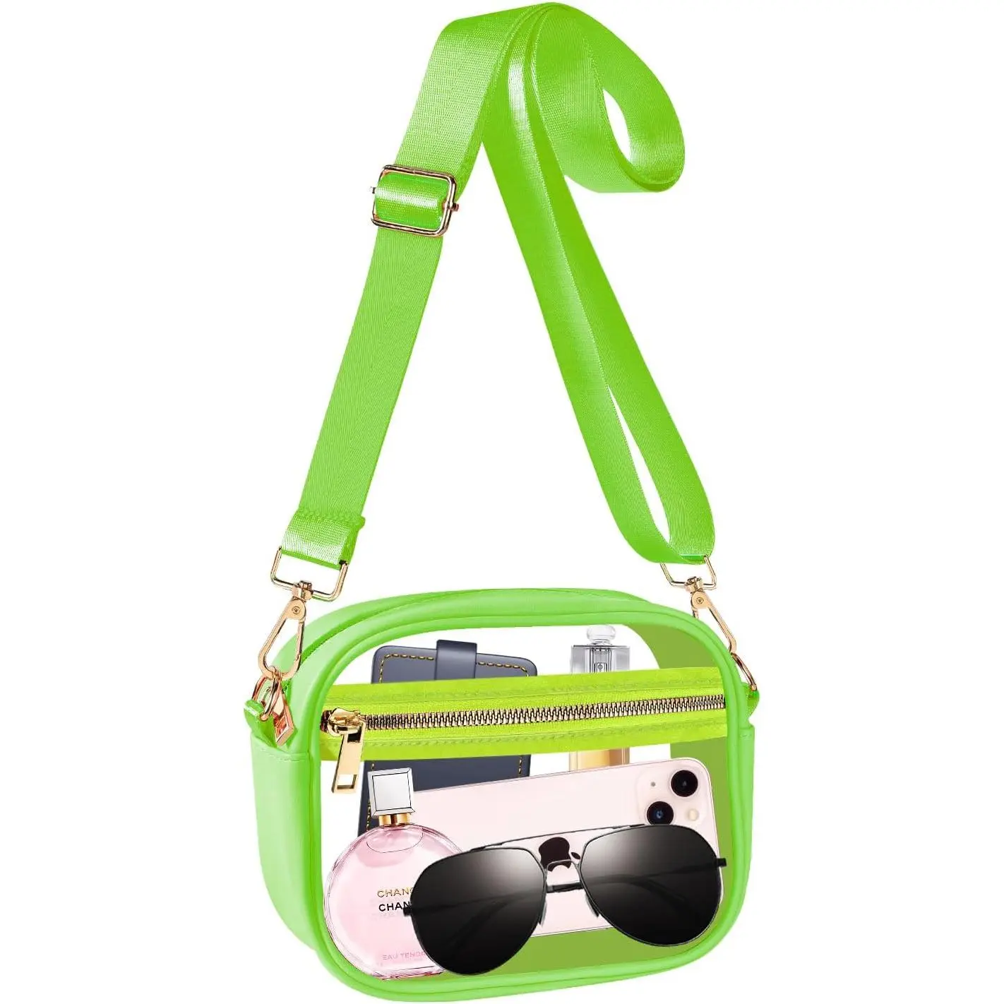 Clear Bag Stadium Approved, Leather Clear Crossbody Purse Bag for Concerts Events Festivals Clear Bag Stadium Approved, Leather Clear Crossbody Purse Bag for Concerts Events Festivals