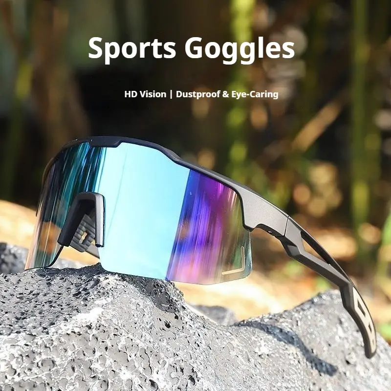 Men's Sport Shield Sunglasses with UV400 Protection, Essential Road Cycling Gear for Casual Running Activities, Cycling Shades, Sun Protection, Casual Cycling Glasses