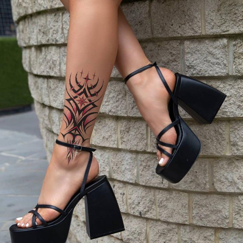 9 Sheets Cross Design Temporary Tattoos for Adults - Realistic, Long-Lasting, Waterproof Fake Tattoo for Men and Women - Arm Leg Sleeve,  Easy to Apply and Remove