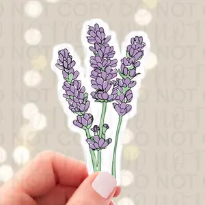 Lavender Branch | WATERPROOF STICKER |