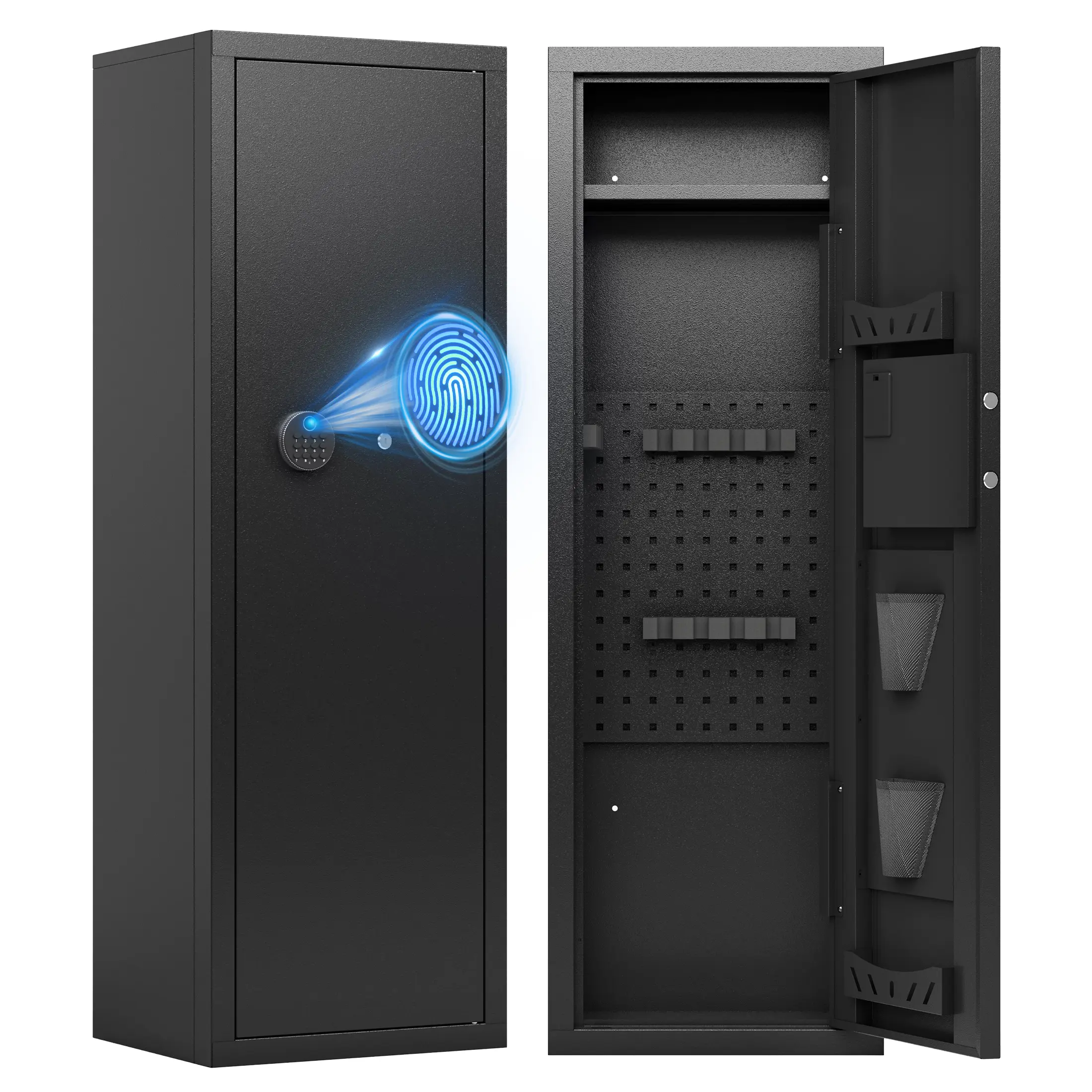 KAER 13-20 Firearms Large Capacity Gun Safe, Heavy Duty Steel Quick Access Security Cabinet, DIY Detachable Assembly Storage Cabinet with Dual Size Options, Anti-Tamper Alarm & Adjustable Interior for Home Office