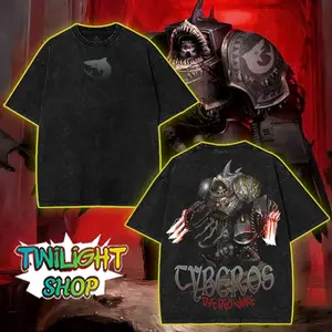 WARHAMMER 40K "TYBEROS" The Red Wake Vintage Washed Unisex Graphic Tees, Casual Crewneck shirt Men Gift, Top 90s graphic tees Menswear Cotton Fabric