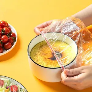 Leak-Proof Multicolor Food Fresh Keeping Cover 100pcs Elastic Clear Plastic Wrap for Kitchen Storage Containers Microwave Safe Reusable Fresh-keeping Film Bag