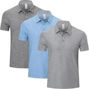 Men's Golf Polo Shirts Short Sleeve Striped Performance Moisture Wicking Tennis Quick Dry Performanc Golf Moisture Wicking Athletic Collar Tops