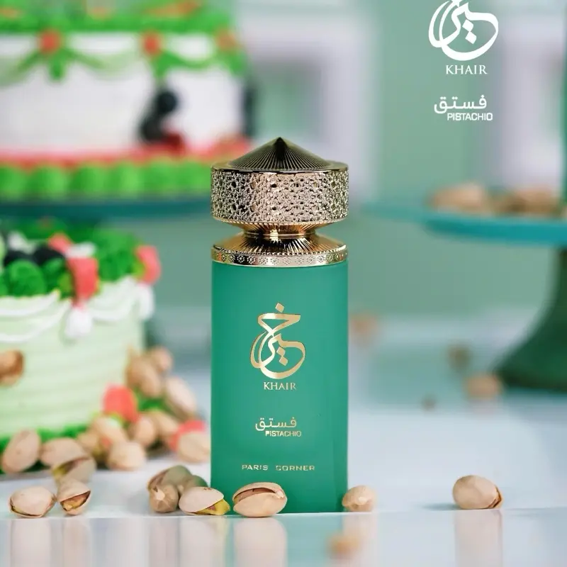 Paris Corner Perfumes PISTACHIO Khair EDP Gourmand Fragrance Unisex 100ml Silicone Free Italian Bergamot & Pistachio Gelato Top Notes
