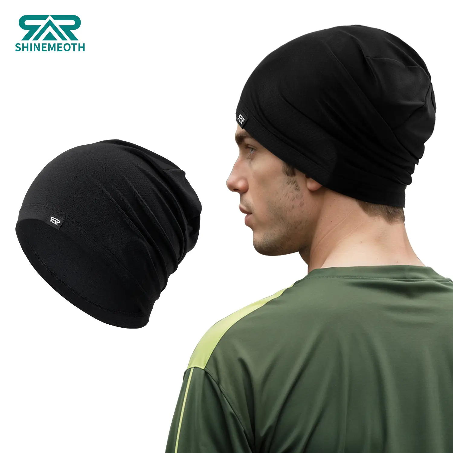 SHINENEOTH 2/3Pcs Breathable Skull Cap Men Do-rag Lightweight Sweat Wicking Hat Head Wrap Under Helmet Liner for Motorcycle Running Bandana Cycling