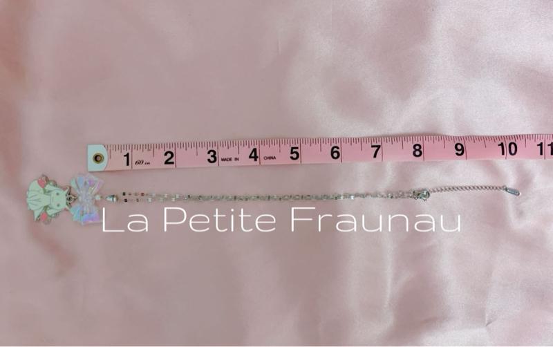 La Petite Fraunau CUSTOM Handmade Kawaii Madoka Inspired Kyubey Magical Girl Anime Manga Y2K Coquette Jiraikei Lolita Necklace with Sparkly Bow