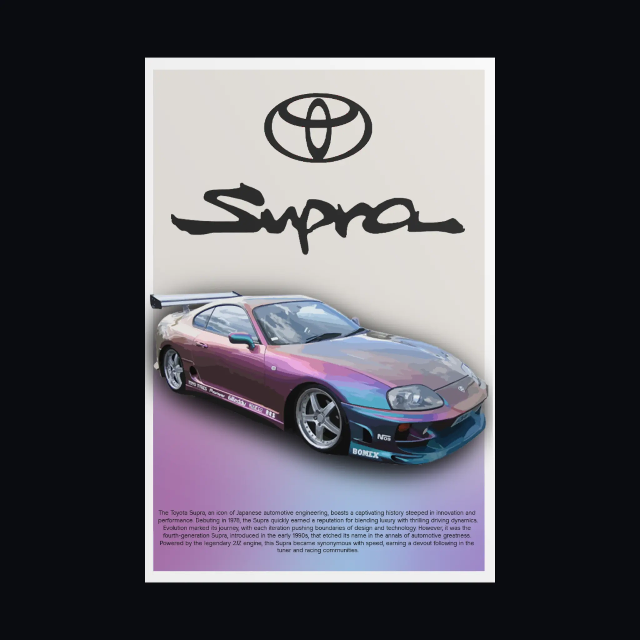 Toyota Supra Poster