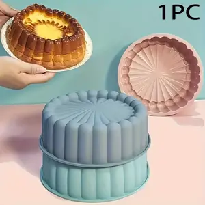 1pc Silicone Egg Mold, Cake Baking Pan For Air Fryers, Heat Resistant Microwave/ Dishwasher Safe Cake Mold, Indoor Outdoor Baking Tool