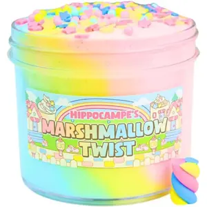 Marshmallow Twist Slime (SCENTED) | Handmade Slime | Hippocampe Slimes (4OZ)