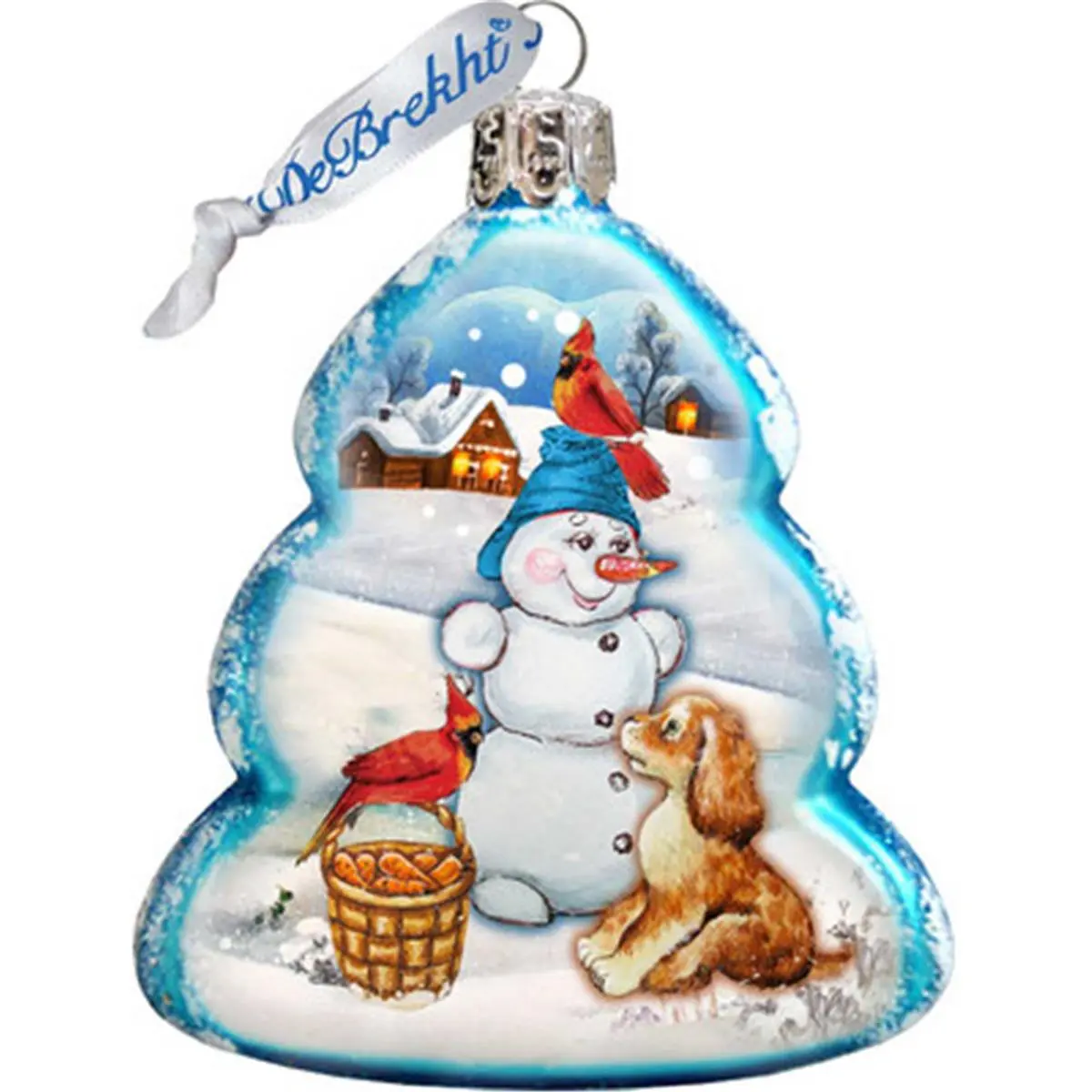 GDeBrekht 773021 Building A Snowman Glass Ornament