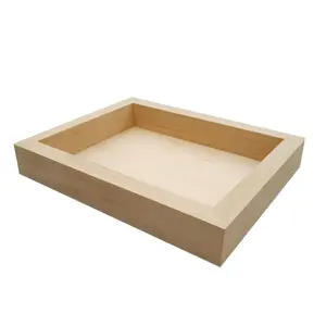 FixtureDisplays® Wood  Tray Tea Coffee Snack Food Serving Tray Retail Display Trays Platform 21356-8" X 10" X 1.5"-2PCS-NF