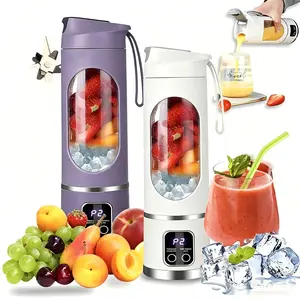 Mini Portable Juicer Blender,Leak Proof Design,Perfect for Liquid Diets,Smoothies,Shakes,USB Rechargeable & Easy to Clean,Back-to-School Gifts cup portable vegetable Fruit,Utensils