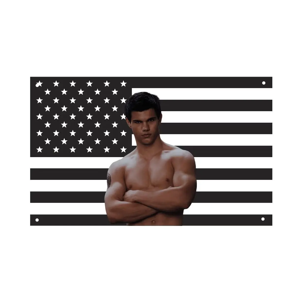Jacob Black Black US Wall Tapestry Flag, Twilight Wall Art, Werewolf Bedroom Decor, Movie Fan Banner