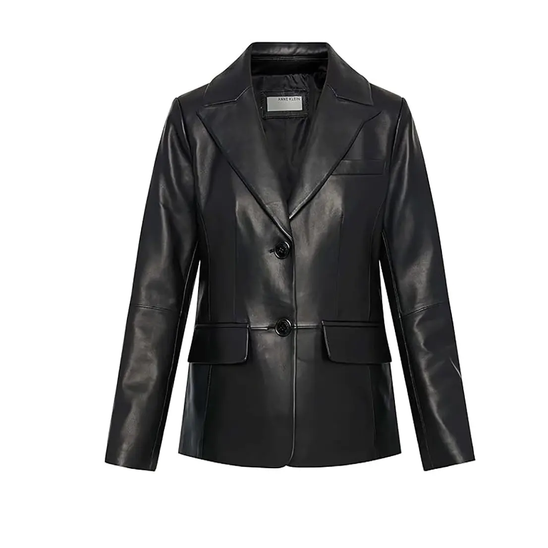 Anne Klein Women's Classic Leather Blazer Jacket Anne Klein Women's Classic Leather Blazer Jacket