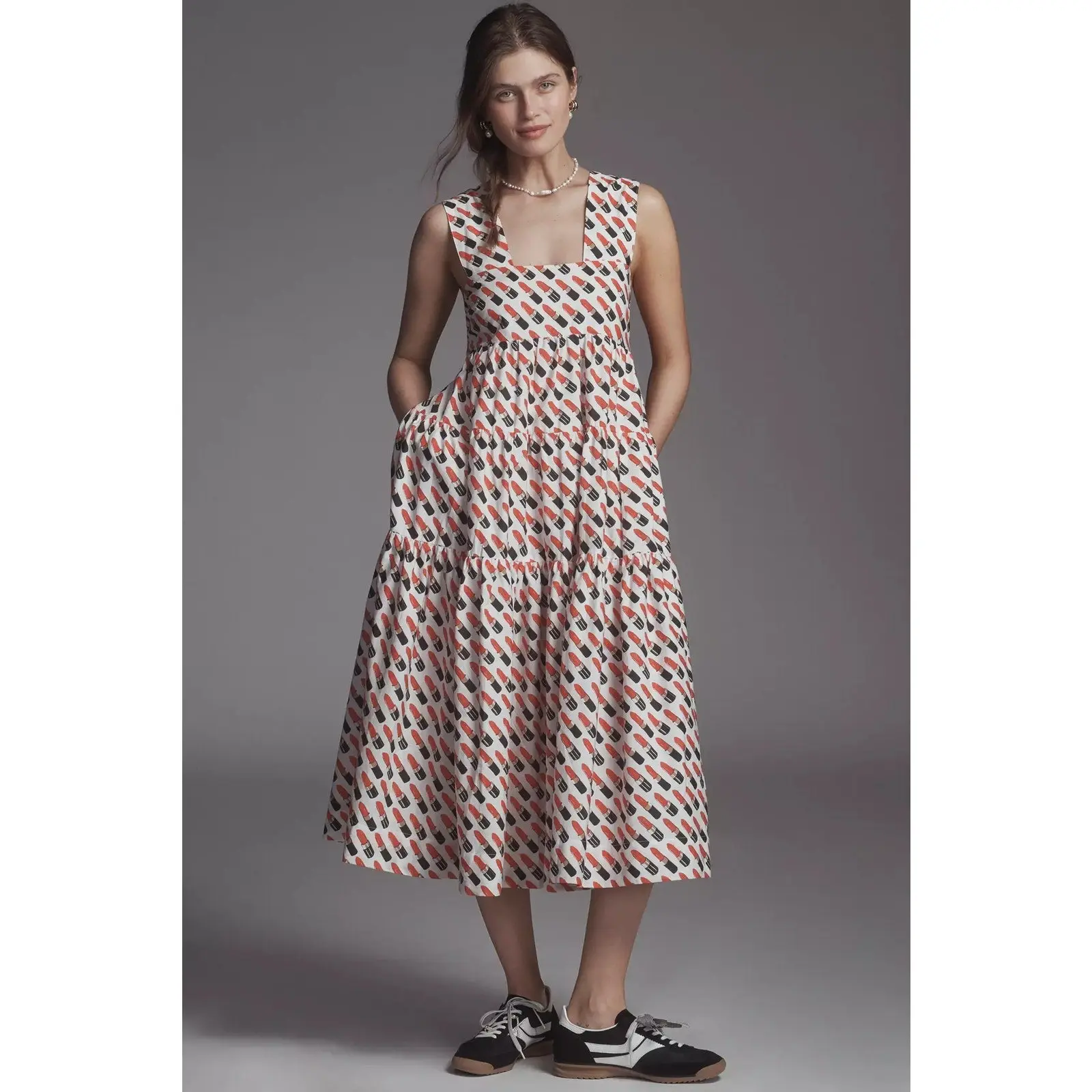 Anthropologie The Helena Square-Neck Smocked Tiered Midi Dress Small - TikTok Shop Anthropologie The Helena Square-Neck Smocked Tiered Midi Dress Small - TikTok Shop