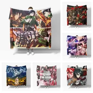 3D Print Attack on Titan Blanket Soft Sofa Cover Throw Anime Levi Blanket  Tapestry Warm Bed Blankets for Bedroom Couch