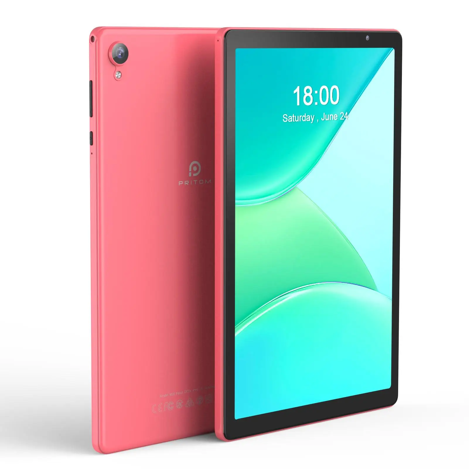 PRITOM 10.1 Inch Android Tablet, 1 Count 32GB ROM Tablet, Fashion Tablet with Dual Channel Speakers, Dual Camera Tablet for Entertainment & Office