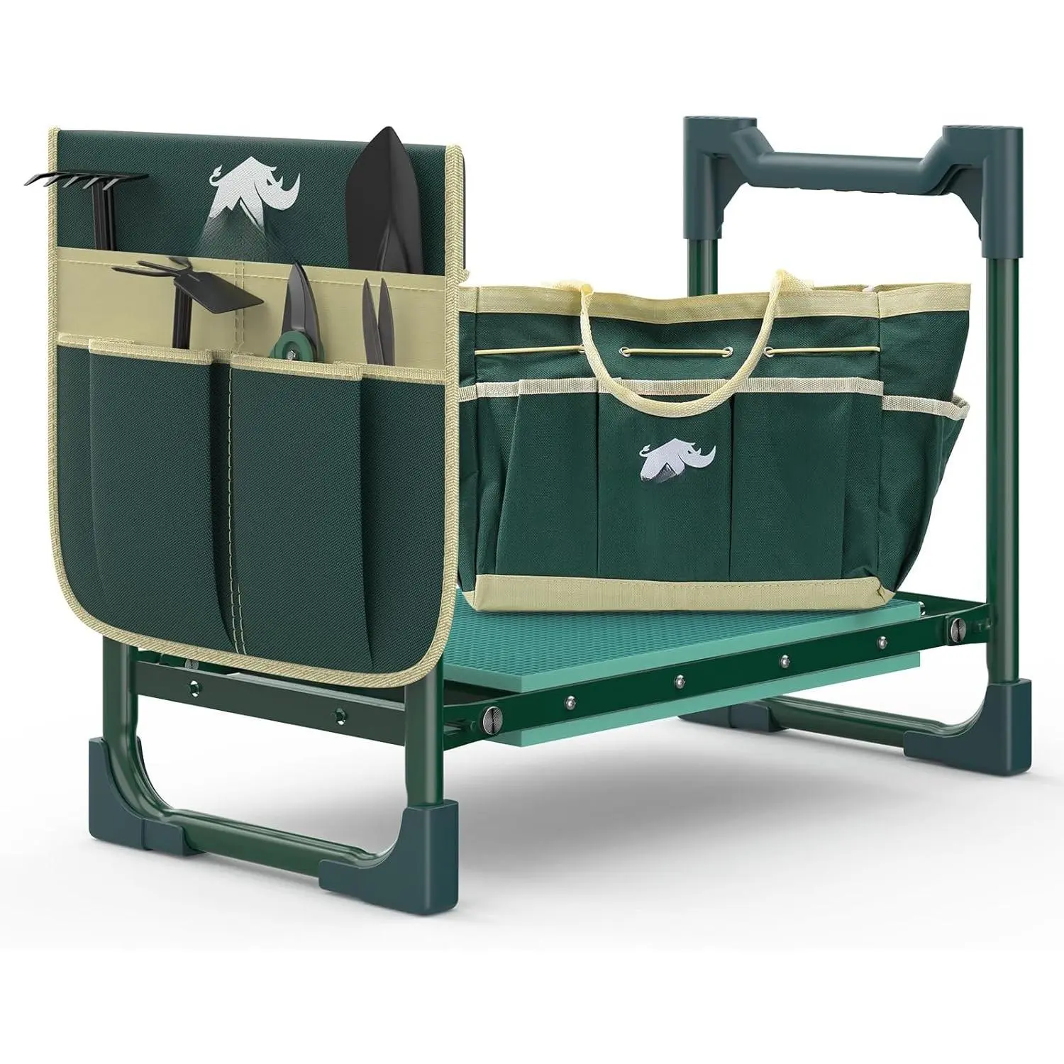 Garden Kneeler and Seat, Heavy Duty 2 in 1 Gardening Stool with Tool Side & Tote Bags, Foldable Gardening Bench to   &  , Garden Chair Gifts for Women, Seniors
