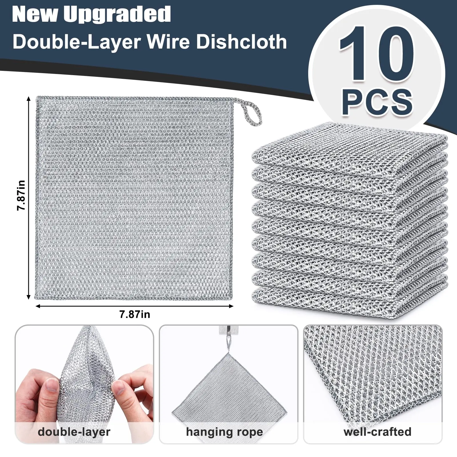 Odor-Resistant Cleaning Sponge – Anti-Bacterial Material, Suitable for Dishes, Glassware, and Nonstick Surfaces