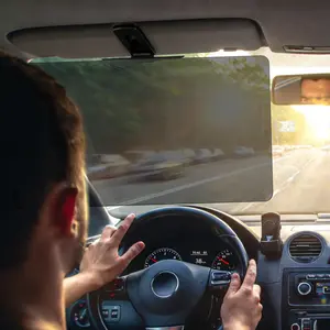 1/2 Pack Sun Visor Extender for Cars, Polarized Anti-Glare Sun Blocker & UV400 Protection, Adjustable Clip-On Extension for Car Visor, Universal Fit for Driver and Passenger Sides