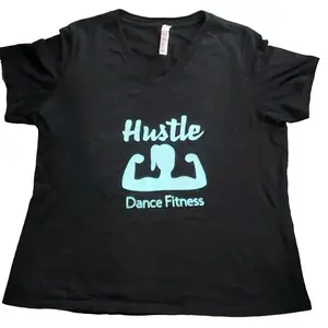 Hustle Dance Fitness T-shirt Strong-arm Logo
