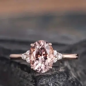 Oval Shaped Champagne Colored Ring