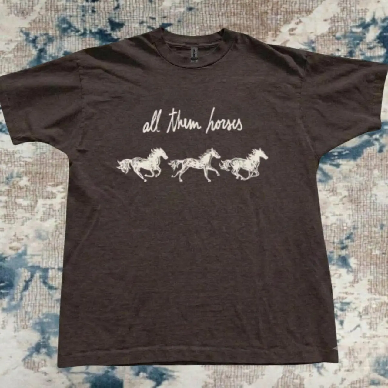 Dark chocolate shirt, "All Them Horses" Kahan t-shirt #horse #graphic #unisex