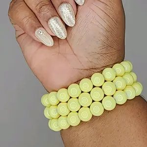 Yellow Solid Beaded Bracelet