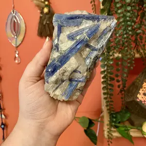 1.4 Ibs Charged Kyanite Crystal, Beautiful Blue Stone, Large Crystal Cluster, Meditation Stone, Charged Under Full Moon
