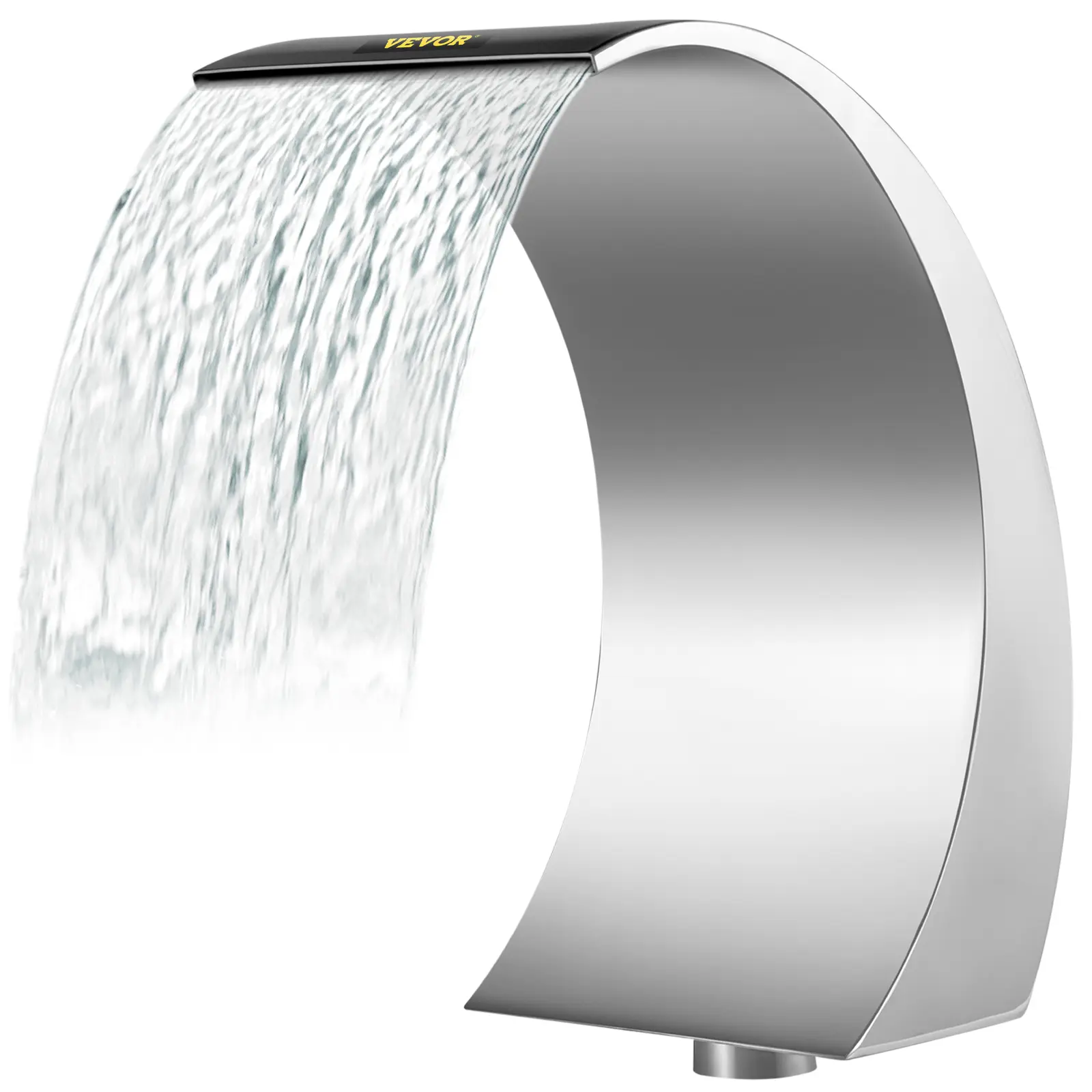 【Summerfinds】VEVOR Stainless Steel Pool Fountain 17.7 x 11.8 x 23.6 inches Pool Fountain Silver Pool Fountains for In Ground Pools Garden Outdoor Waterfalls Sheer Descent Pond Water Feature