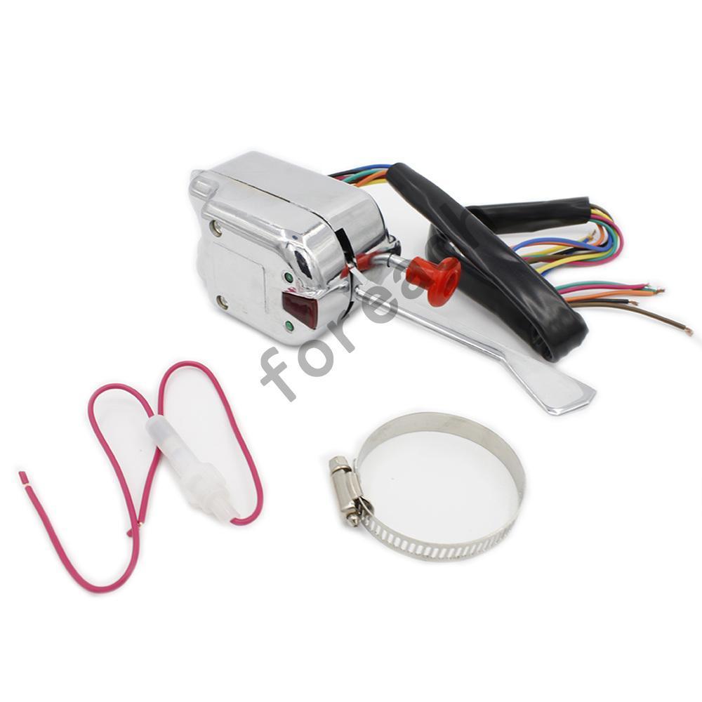 Chrome 12V Universal Street Hot Rod Turn Signal Switch For FORD BUICK GM US