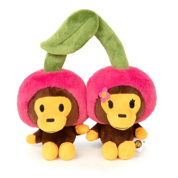 Bape Baby Milo and Lisa Plush Doll Brown/Pink
