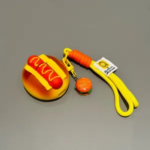 1 hot dog bread headphone case,Cute wireless Bluetooth earphone case, drop resistant, durable and stylish accessory, suitable for AirPods pro3/1/2/4/pro/pro2(Different models may have different shapes)