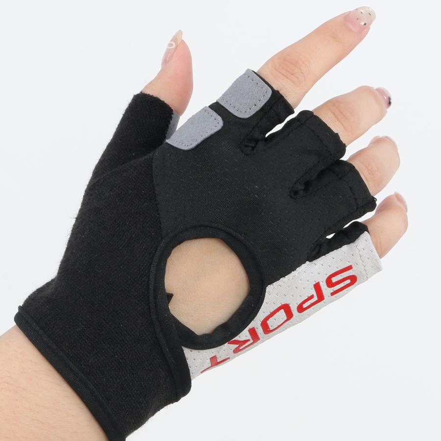 Breathable Half Finger Gym Gloves for Women Men, Anti-Slip Padded Palm Workout Gloves, Fingerless Weight Lifting Gloves for Fitn