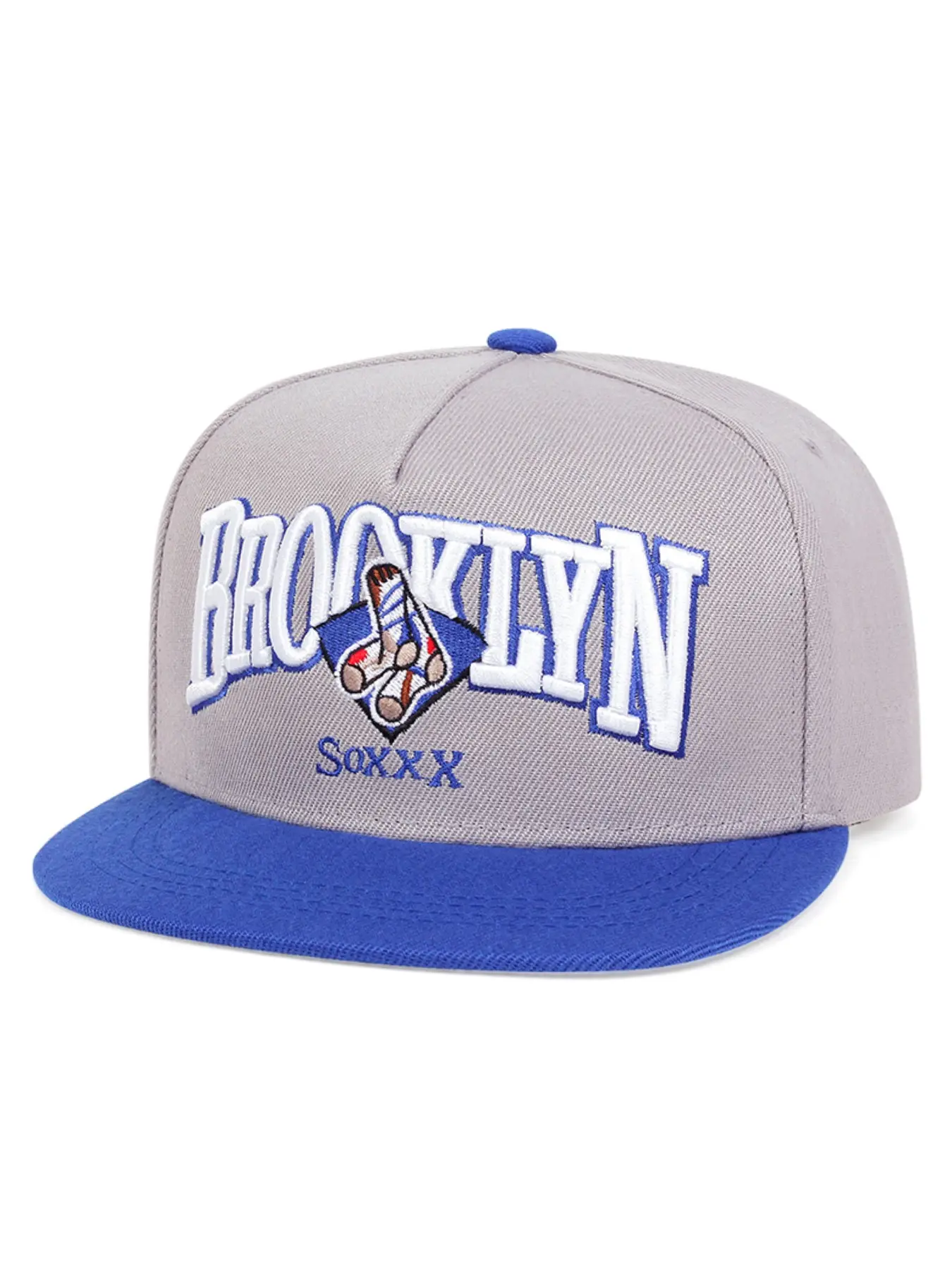 2026 New Fashionable Personalized Flat Edge Hat Brooklyn Socks Embroidered Baseball Hat Street Creative Hip Hop Hat Outdoor Sports Sunshade Skateboard Hat Daily Commuting Leisure Decorative Hat Male Female Same Style