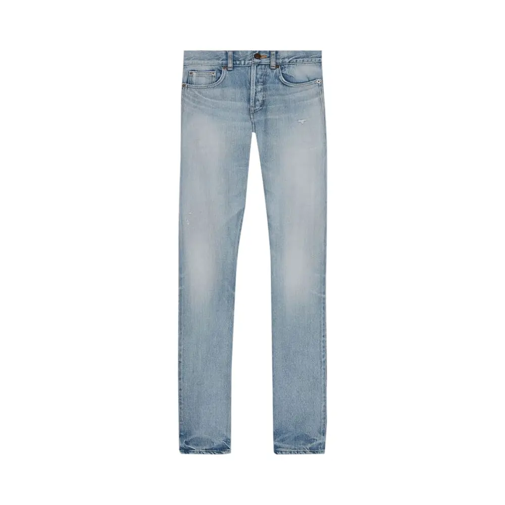 Saint Laurent Slim Fit Jeans Light Fall Blue Denim